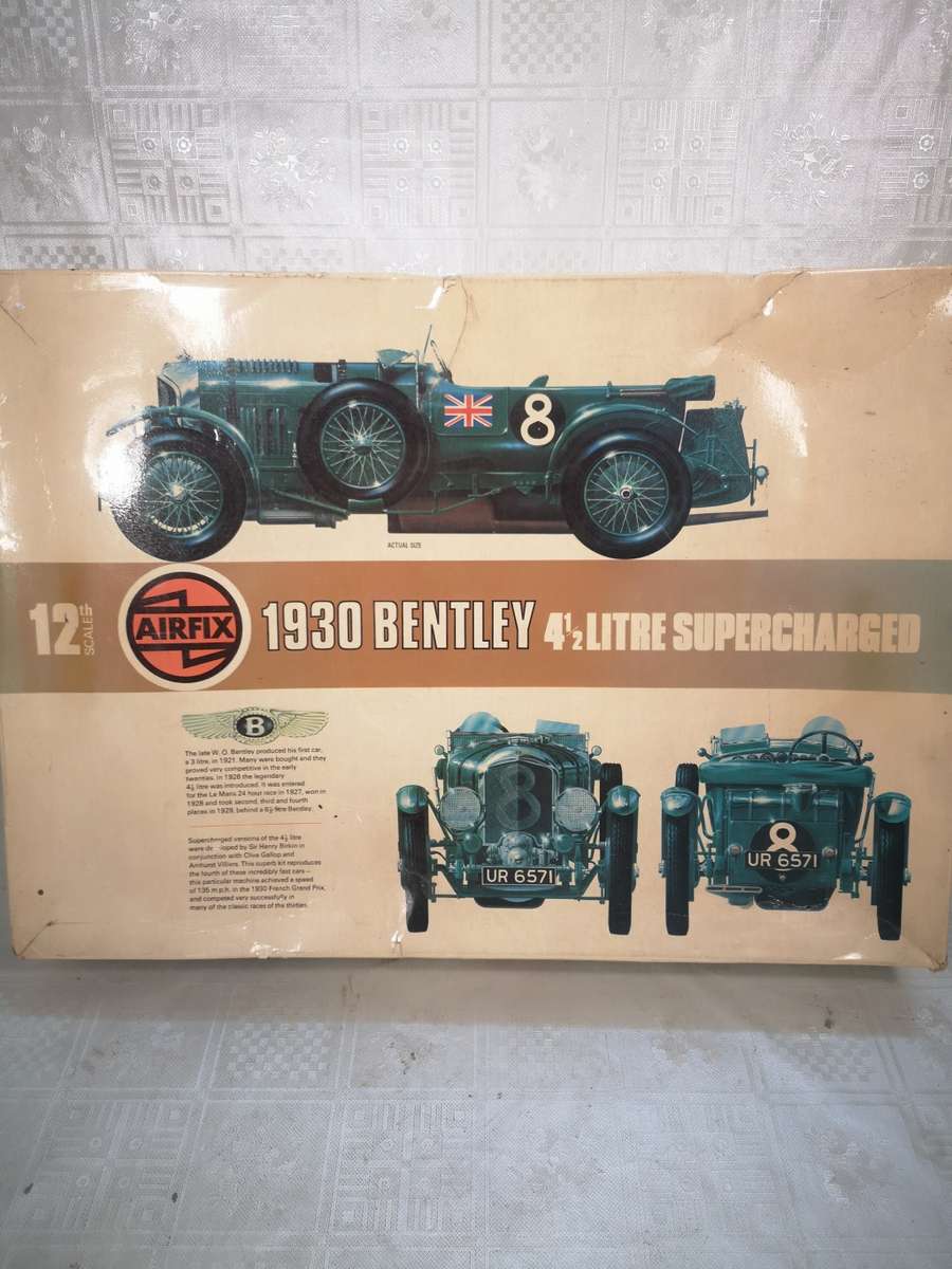Very Large Airfix 1930 Bentley 4 ½ Litre Supercharged 1/12 Scale Model Kit