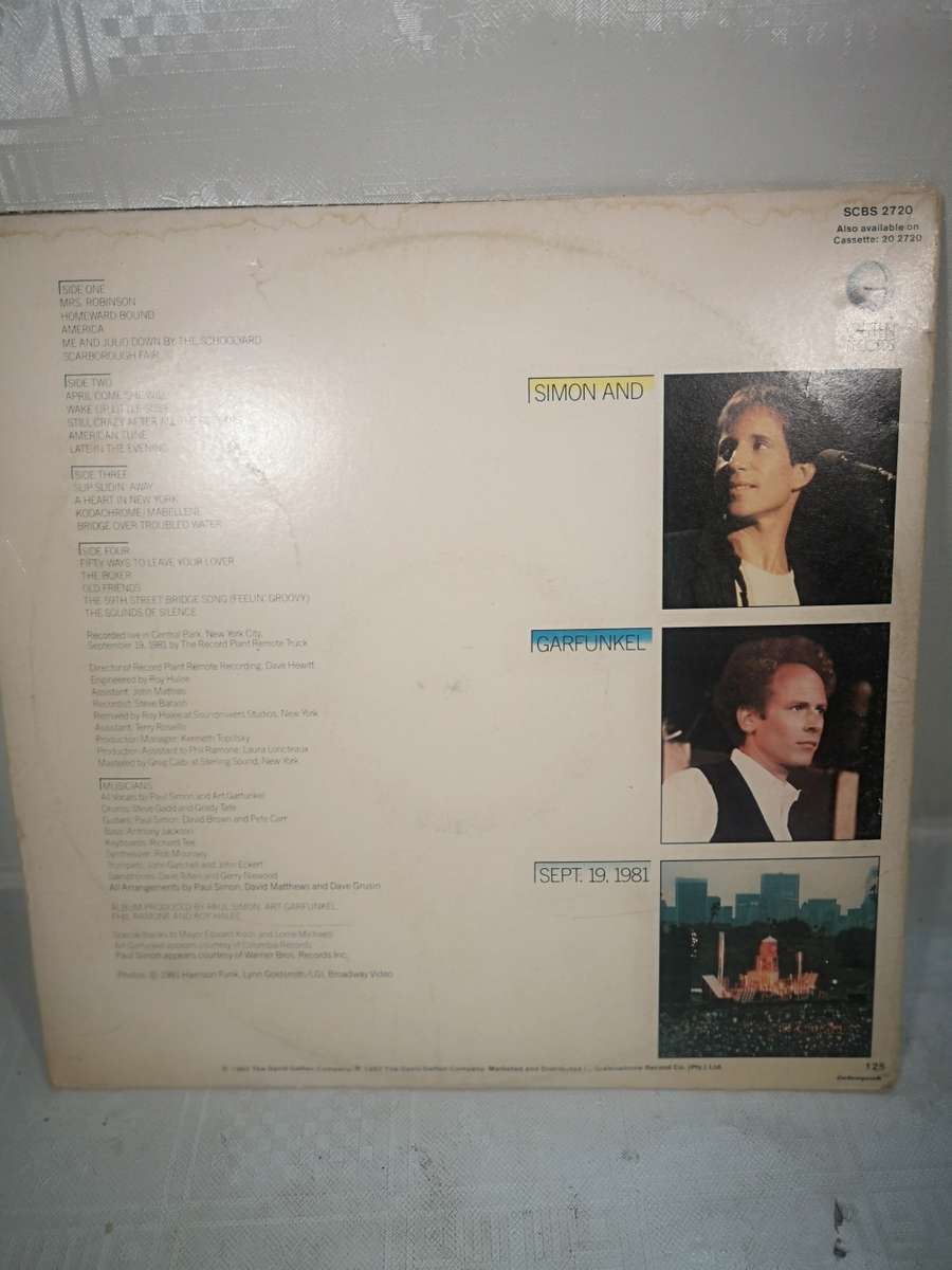 Simon & Garfunkel - The Concert In Central Park - 1982 Vinyl