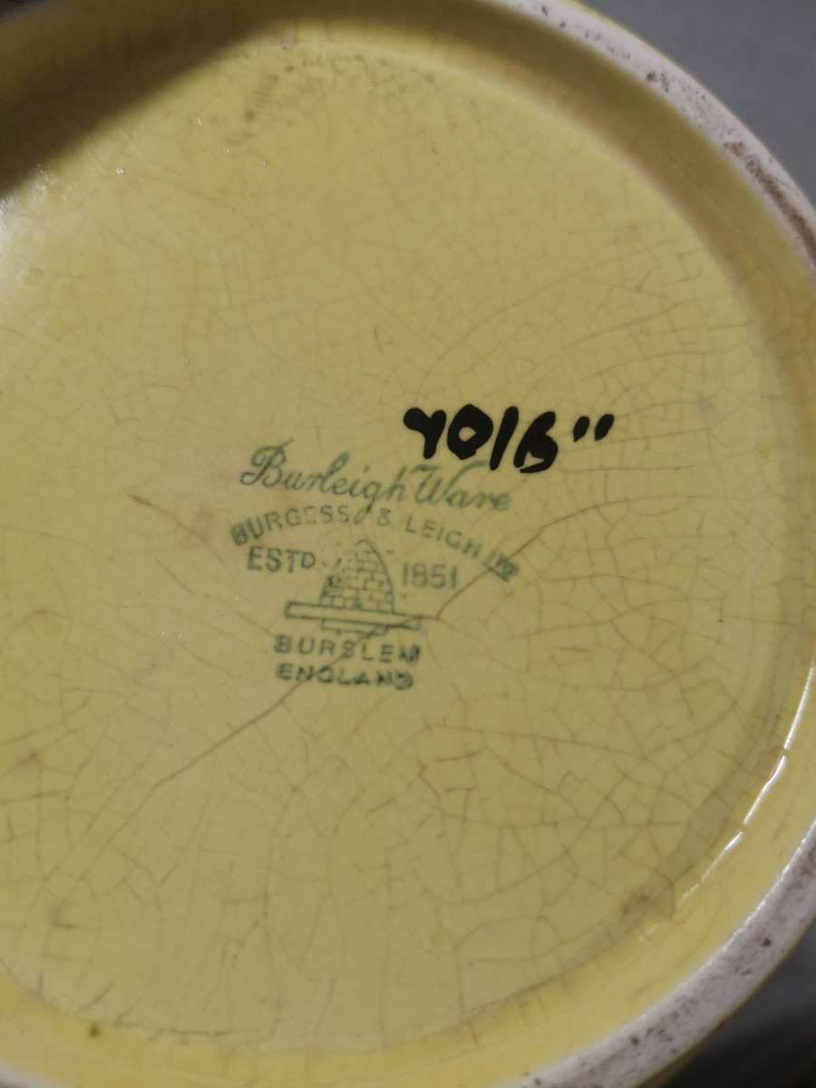 RARE Burleigh Ware Pottery Art Deco Parrot Handled Pitcher 200mm