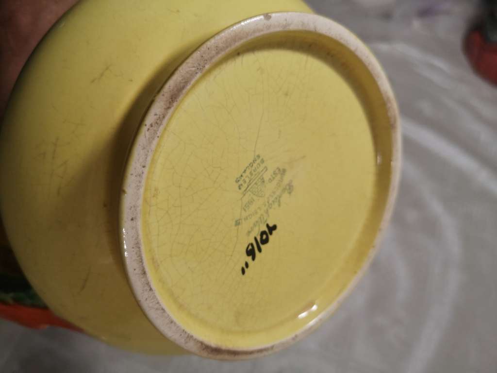 RARE Burleigh Ware Pottery Art Deco Parrot Handled Pitcher 200mm