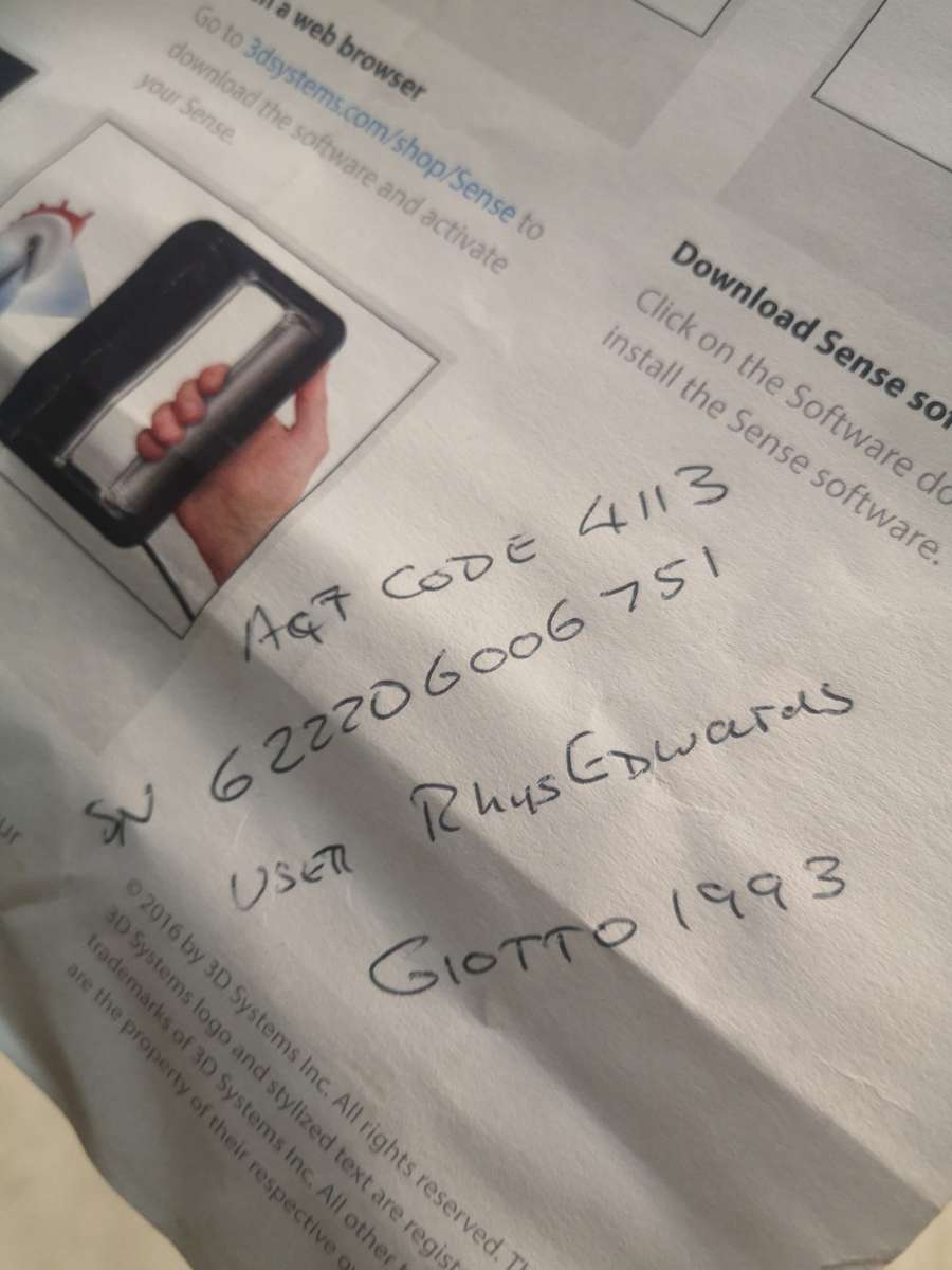 3D Systems Sense 3D scanner