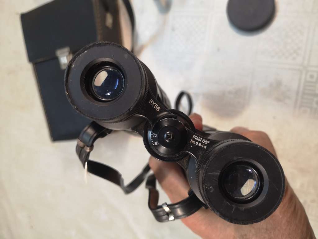 Vintage Military 8 x 56 field 6.5° No 6644 Binoculars - Japan - Good Working Condition