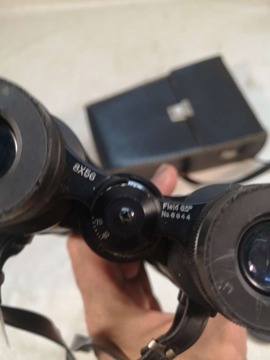 Vintage Military 8 x 56 field 6.5° No 6644 Binoculars - Japan - Good Working Condition