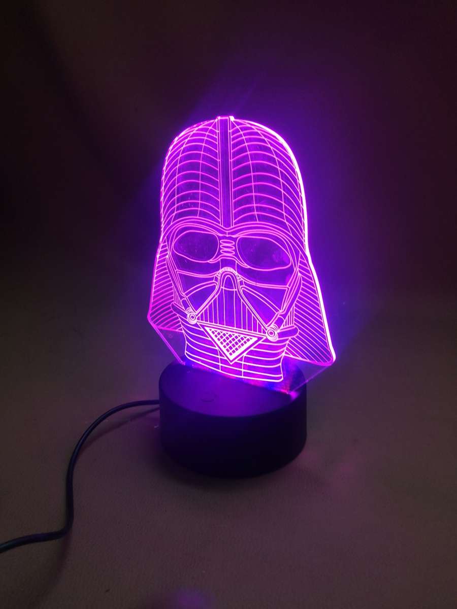 3D Led Optical Illusion Lamp  Star Wars Darth Vader
