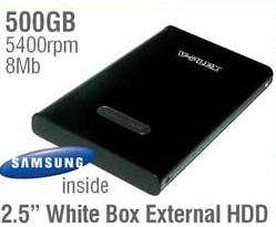 * WHITEBOX EXTERNAL 2.5" 500GB HDD * SAMSUNG Drive Inside * NEW *
