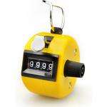 Yellow Hand Tally Digital Counter 4 Digit Number Arithmometer