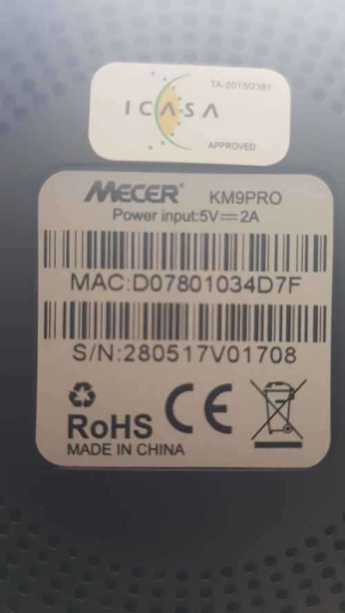 Mecer TV Box KM9PRO. Works 100%.