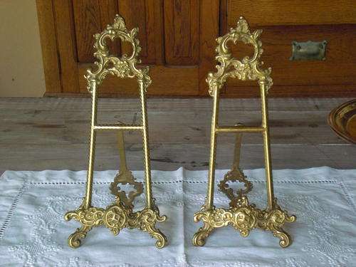 Brass photo easels
