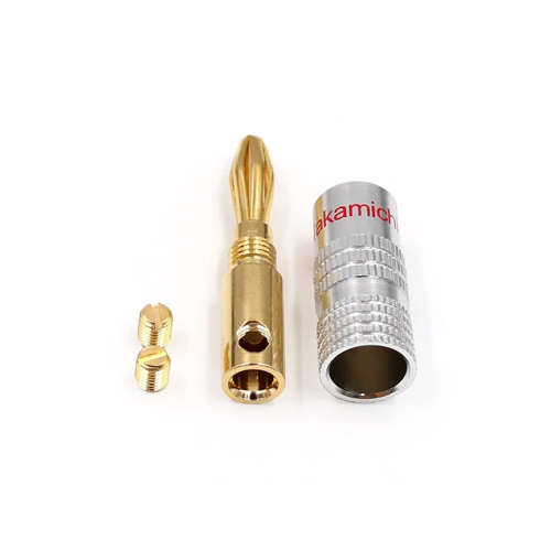 Nakamichi Speaker Connector Banana Straight Gold Plated Pair