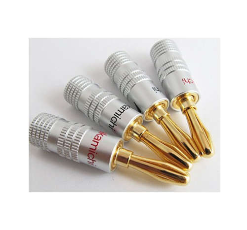 Nakamichi Speaker Connector Banana Straight Gold Plated Pair