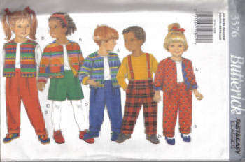 Butterick Sewing Pattern (Children) # 3576 Size 2-6x