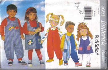 Butterick Sewing Pattern (Children) # 4691 Size 4-5-6