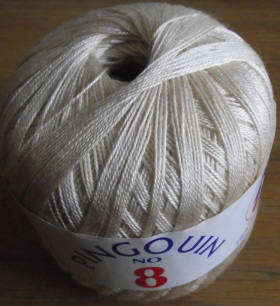 Pingouin # 8 Crochet Cotton Beige