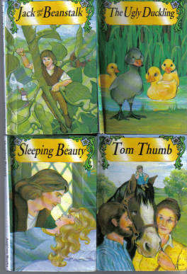 Set of 4 : Jack & the Beanstalk, Sleeping Beauty, Tom Thumb & Ugly Duckling