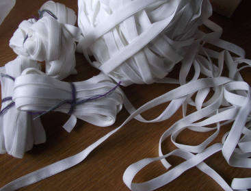 BARGAIN : White Bra Elastic 10mm wide (5 meter pack)