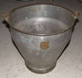 Vintage Galvanized Milk Bucket "H & H" -  2 Gal.(a)