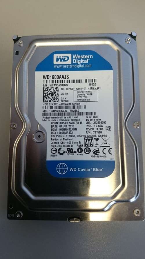 160GB Western Digital SATA Desktop Hard Drive