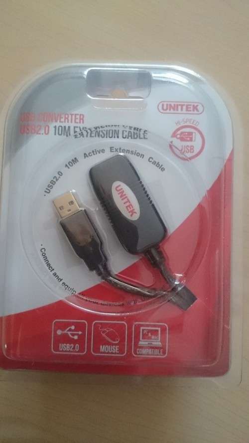 10m UniTek USB 2.0 Extention cable (Sealed)