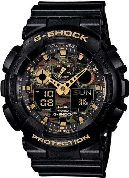 Original Casio G-Shock GA-100CF-1A9 Camouflage Tactical Military
