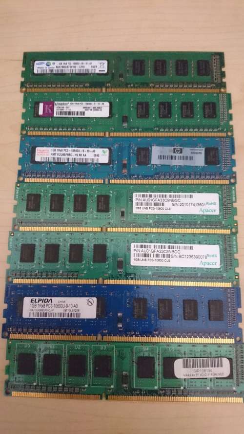Mixed Brands 1GB DDR3 10600 Desktop Ram