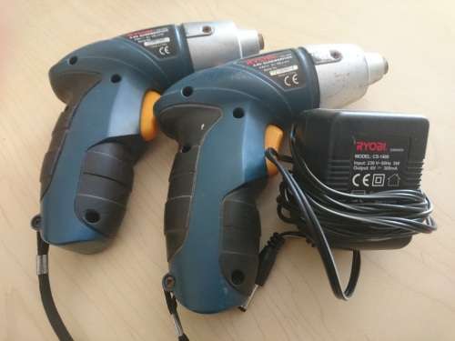 2 x Ryobi CS 1480 Screwdriver 4.8v 180r min rechargeable