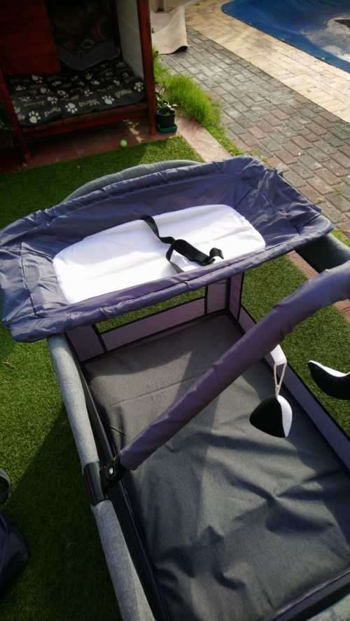 Brand New Chelino Siesta II - Dark Grey Camp Cot (with one broken piece... Please read description)