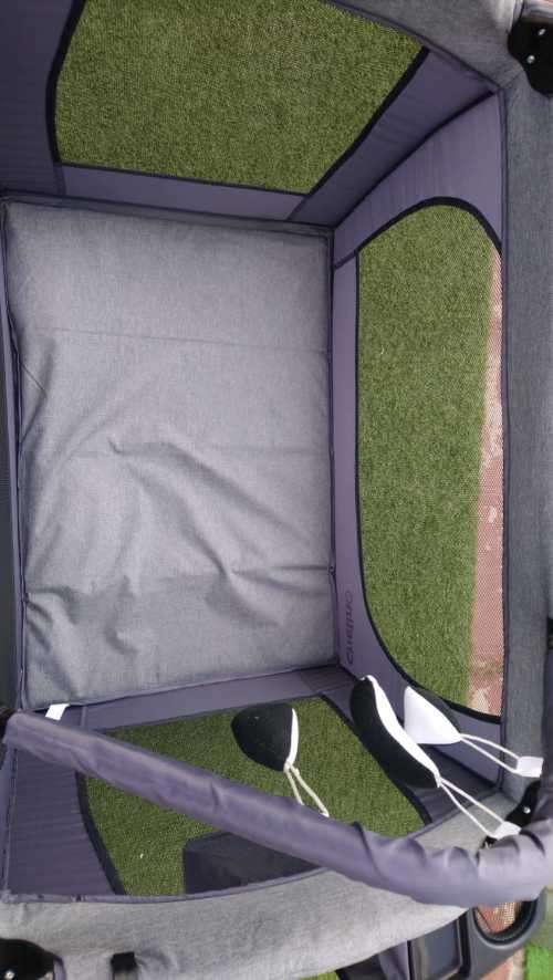Brand New Chelino Siesta II - Dark Grey Camp Cot (with one broken piece... Please read description)