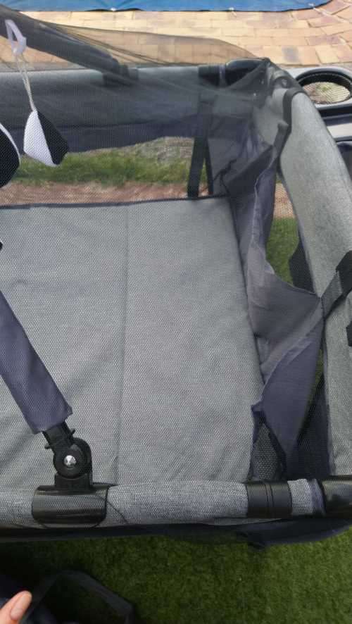 Brand New Chelino Siesta II - Dark Grey Camp Cot (with one broken piece... Please read description)
