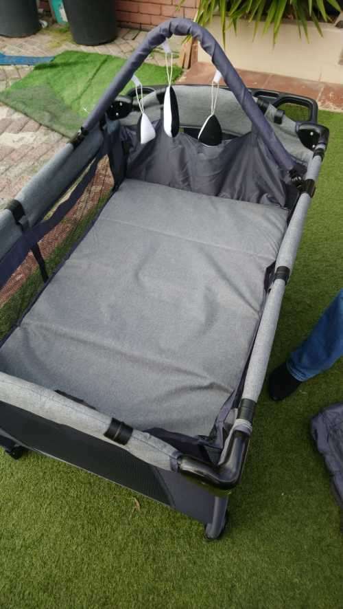 Brand New Chelino Siesta II - Dark Grey Camp Cot (with one broken piece... Please read description)