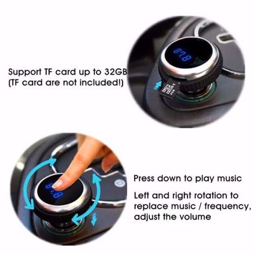 BT68S LCD Wireless Bluetooth FM Transmitter Modulator Car Kit MP3 Audio Player Remote