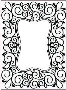 Darice embossing folder -  Scroll Frame