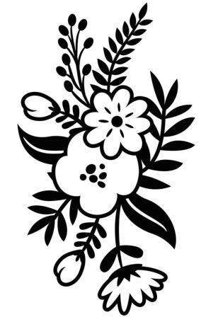 Darice embossing folder - Small Floral Sprig