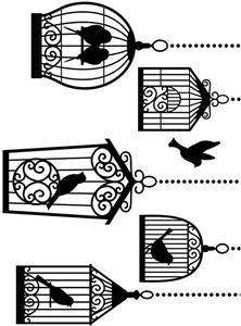 Darice embossing folder - Bird Cages