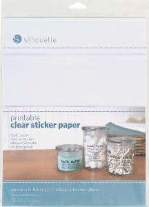 Sticker Paper - Clear Printable (laser or inkjet)