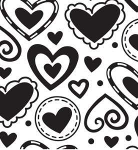 Darice embossing folder - Layered Hearts