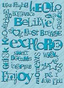 Cuttlebug  Embossing Folder - Wall Decor & More Words
