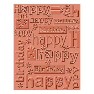 Cuttlebug A2 Embossing Folder - Happy Birthday