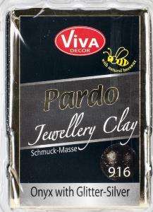 Jewelry Clay - Onyx With Silver Glitter