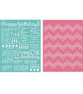 Happy Birthday Embossing Folders