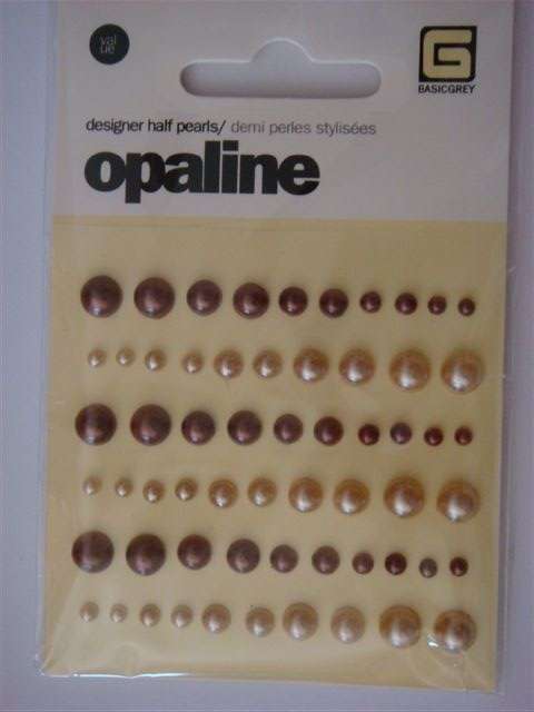 embellishments:  brown pearls