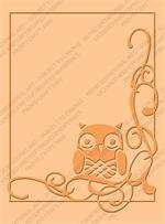 Cuttlebug embossing folder:  owl flourish