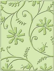 Stylized Flowers Cuttlebug A2 Embossing Folder