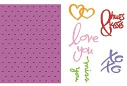 Cuttlebug A2 Combo Embossing & Die Set : LOVE LANGUAGE