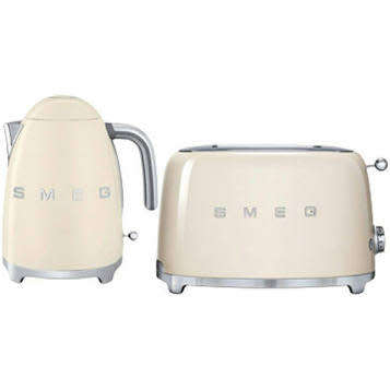 BRAND NEW SEALED SMEG 2 SLICE TOASTER AND KETTLE CREAM