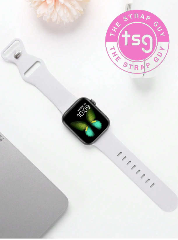 Watch Band compatible with Apple watch 42mm to 49mm - White