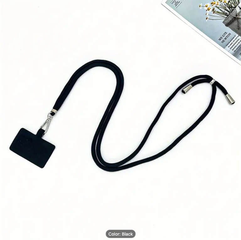 Cross body cellphone lanyard - Black