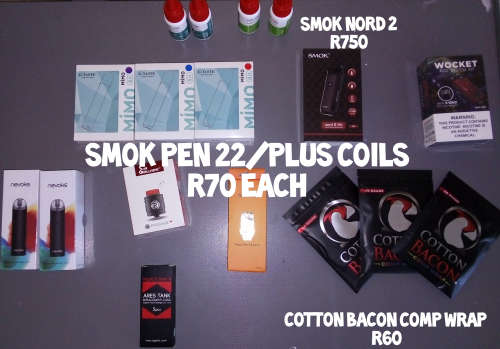 VARIOUS VAPES AND ASSORIES PLUS  E LIQUIDS AVAILABLE ( BOSTON BELLVILLE)