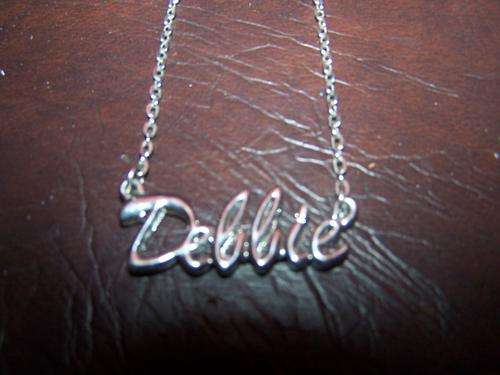 Silvertone Name necklace