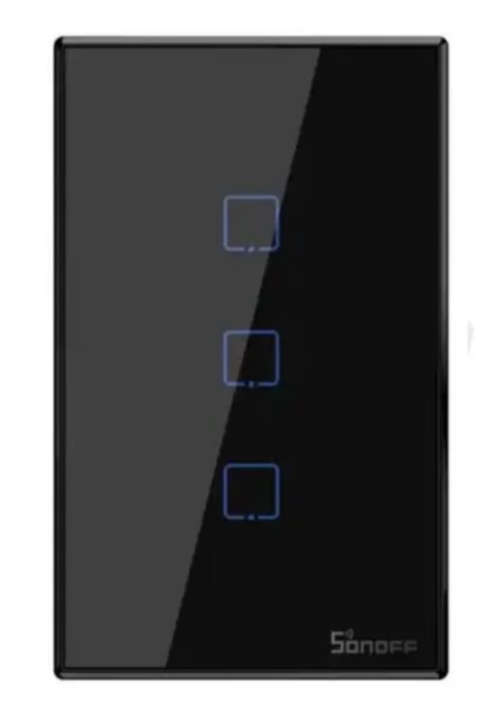 SONOFF TX Series WiFi\RF433 Touch Panel Switch - Black 3 Button