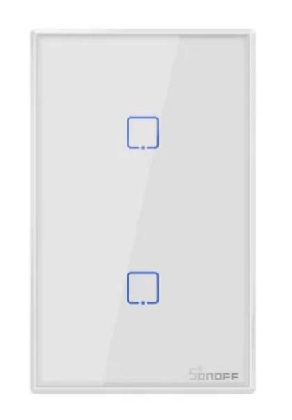 SONOFF TX Series WiFi\RF433 Touch Panel Switch - White 2 Button